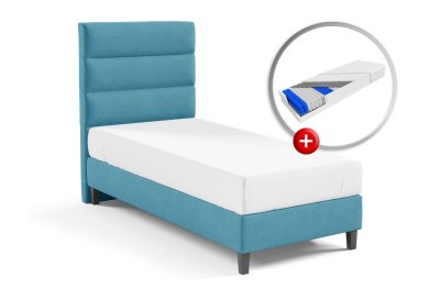 Zestaw do sypialni LINO łóżko z materacem KARO PREMIUM 90x200