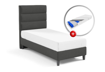 Zestaw do sypialni LINO łóżko z materacem KARO PREMIUM 100x200