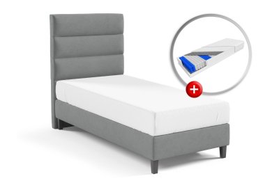 Zestaw do sypialni LINO łóżko z materacem KARO PREMIUM 80x200