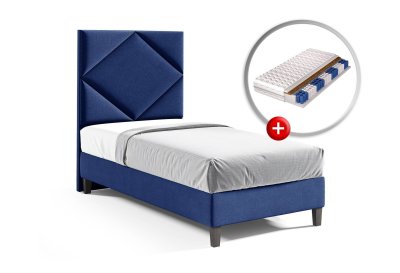 Zestaw do sypialni BOSTON łóżko z materacem KARO 70x200