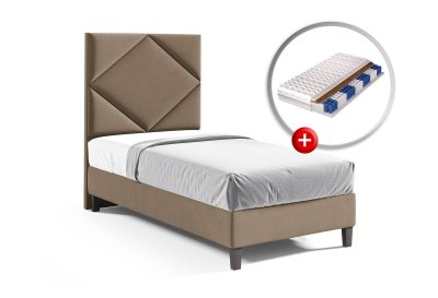 Zestaw do sypialni BOSTON łóżko z materacem KARO 80x200