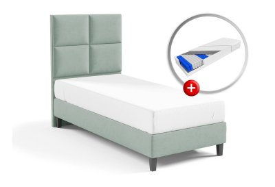 Zestaw do sypialni GOBI łóżko z materacem KARO PREMIUM 100x200