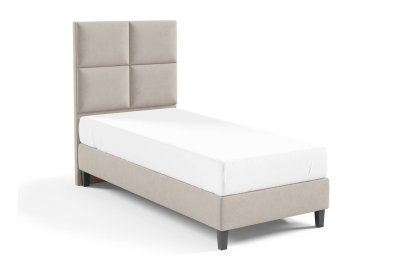 Zestaw do sypialni GOBI łóżko tapicerowane z materacem KARO 100x200