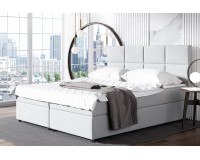 Łóżka kontynentalne do sypialni: z i bez zagłówka, bazy łóżek